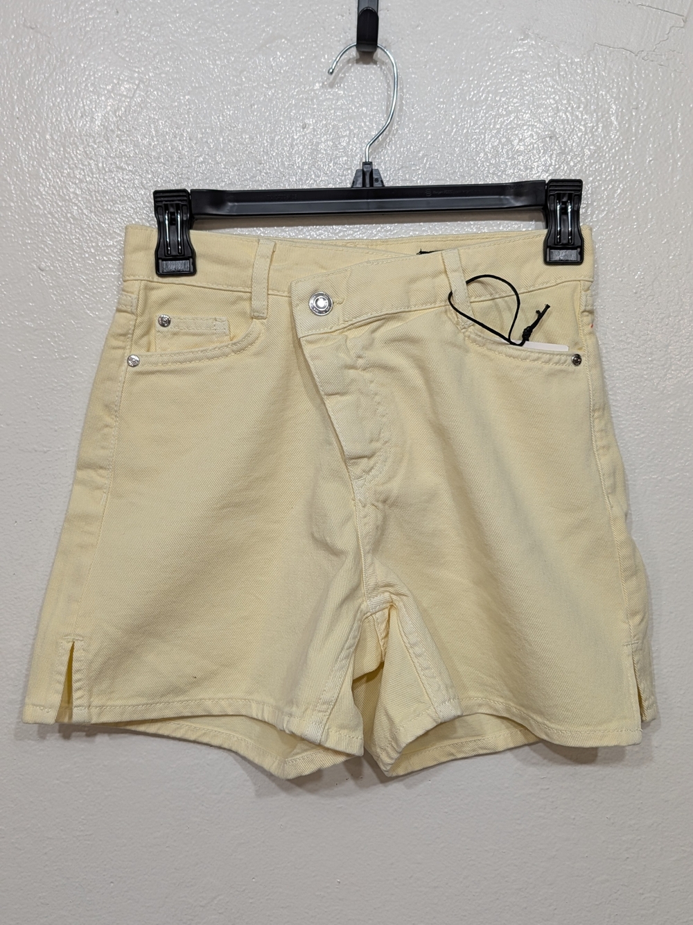 Zara Cream High-Rise Jean Shorts